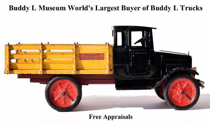 Buddy L Mueum buying vintage buddy l trucks, rare pressed steel toys, vintage german tin toys visit our website today